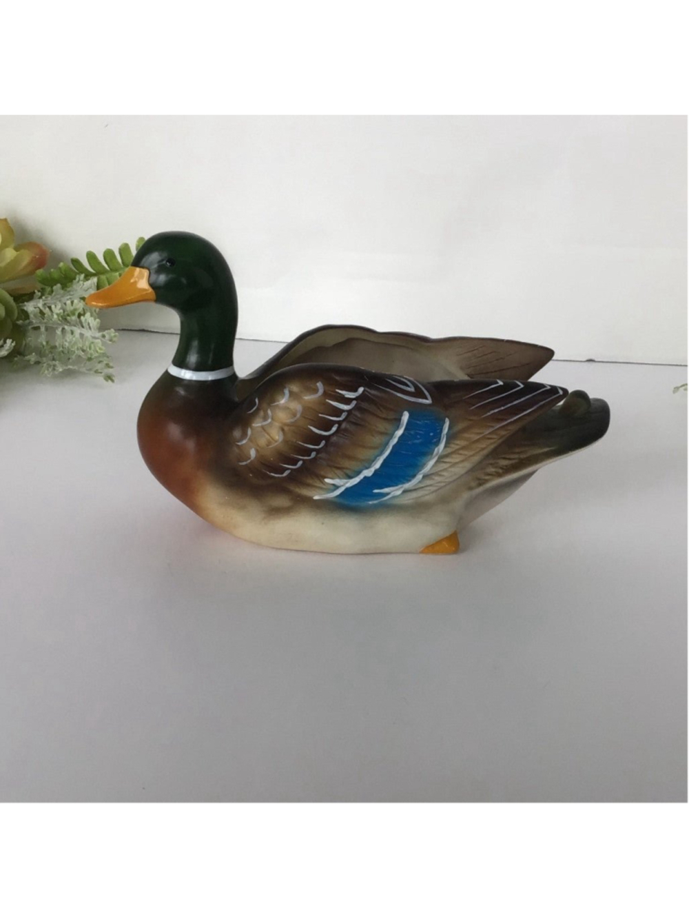 Vintage Napco Mallard Duck Planter